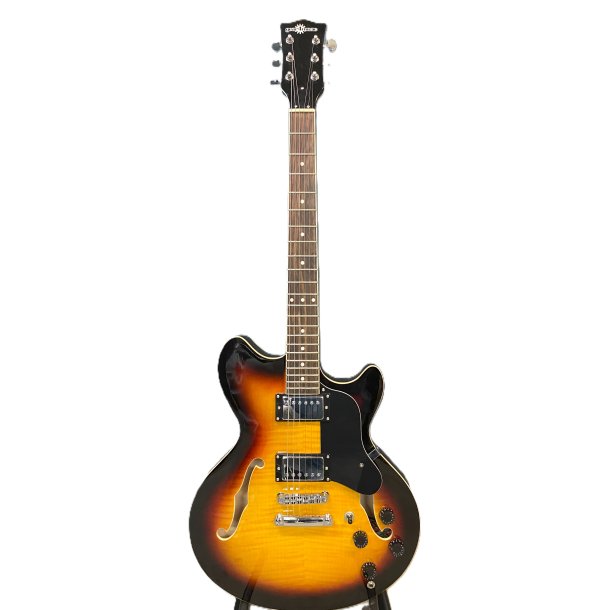 (BRUGT) Gear4music San Francisco Semiakustisk Guitar Sunburst